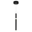 CWI Lighting Flute 1 Light Contemporary Metal LED Pendant in Black