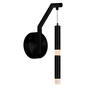CWI Lighting Flute 1 Light Contemporary Metal LED Wall Sconce in Black