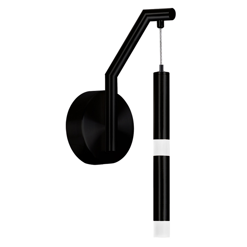 CWI Lighting Flute 1 Light Contemporary Metal LED Wall Sconce in Black