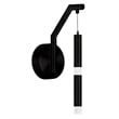 CWI Lighting Flute 1 Light Contemporary Metal LED Wall Sconce in Black