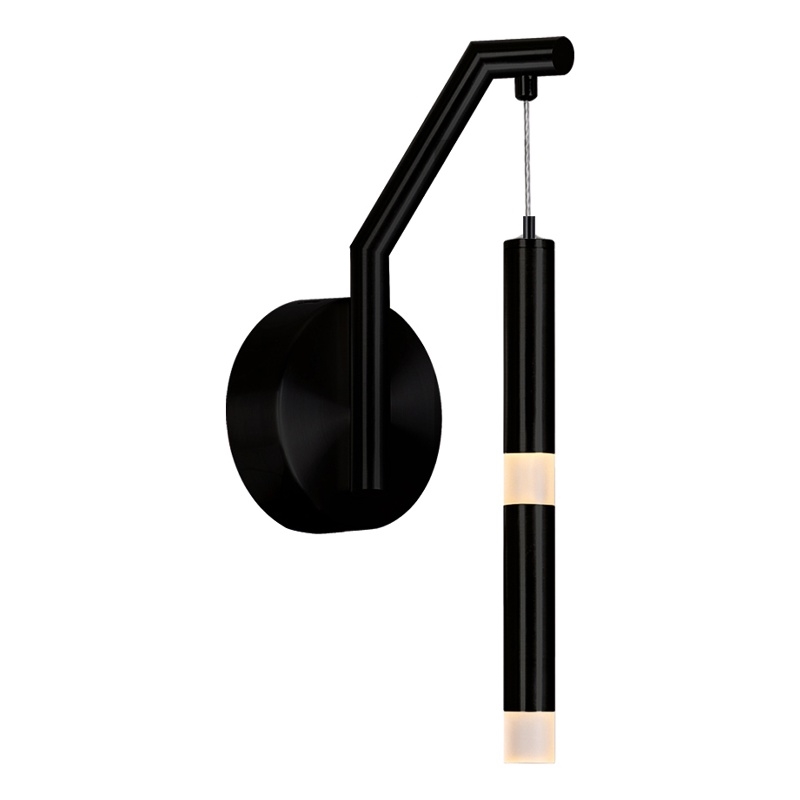 CWI Lighting Flute 1 Light Contemporary Metal LED Wall Sconce in Black