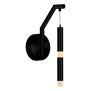 CWI Lighting Flute 1 Light Contemporary Metal LED Wall Sconce in Black