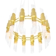 CWI Lighting Croissant 24 Light Contemporary Metal Chandelier in Satin Gold