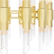 CWI Lighting Croissant 24 Light Contemporary Metal Chandelier in Satin Gold