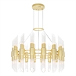 CWI Lighting Croissant32 Light Contemporary Metal Chandelier in Satin Gold