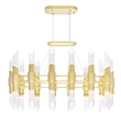 CWI Lighting Croissant 28 Light Contemporary Metal Chandelier in Satin Gold
