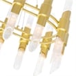 CWI Lighting Croissant 28 Light Contemporary Metal Chandelier in Satin Gold