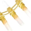 CWI Lighting Croissant 28 Light Contemporary Metal Chandelier in Satin Gold
