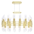 CWI Lighting Croissant 28 Light Contemporary Metal Chandelier in Satin Gold