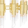 CWI Lighting Croissant 36 Light Contemporary Metal Chandelier in Satin Gold