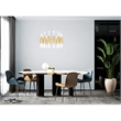 CWI Lighting Croissant 36 Light Contemporary Metal Chandelier in Satin Gold