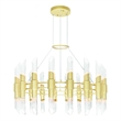 CWI Lighting Croissant 36 Light Contemporary Metal Chandelier in Satin Gold