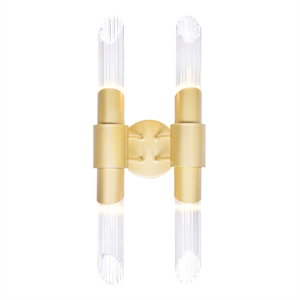 CWI Lighting Croissant 4 Light Contemporary Metal Wall Sconce in Satin Gold
