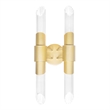 CWI Lighting Croissant 4 Light Contemporary Metal Wall Sconce in Satin Gold
