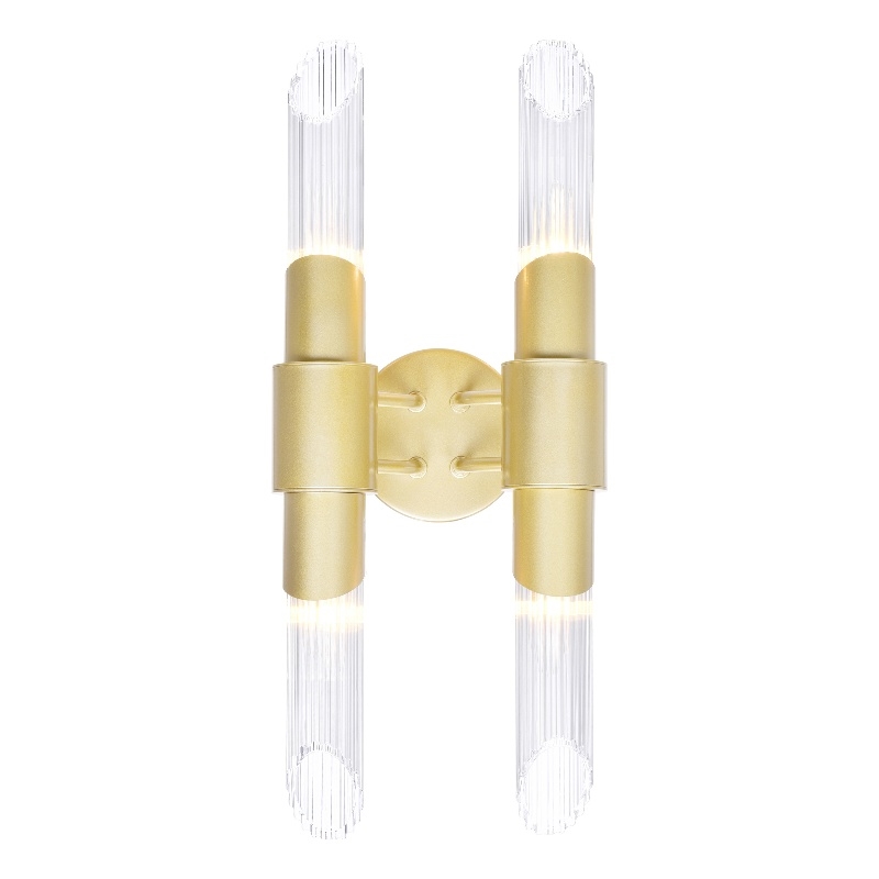 CWI Lighting Croissant 4 Light Contemporary Metal Wall Sconce in Satin Gold