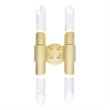 CWI Lighting Croissant 4 Light Contemporary Metal Wall Sconce in Satin Gold