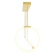CWI Lighting Hoops 2 Light Contemporary Metal LED Chandelier in Satin Gold