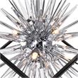 CWI Lighting Starburst 6 Light Contemporary Metal Chandelier in Chrome/Black