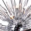 CWI Lighting Starburst 6 Light Contemporary Metal Chandelier in Chrome/Black