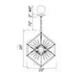 CWI Lighting Starburst 6 Light Contemporary Metal Chandelier in Chrome/Black