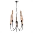 CWI Lighting Meduse 5 Light Contemporary Metal Chandelier in Polished Nickel