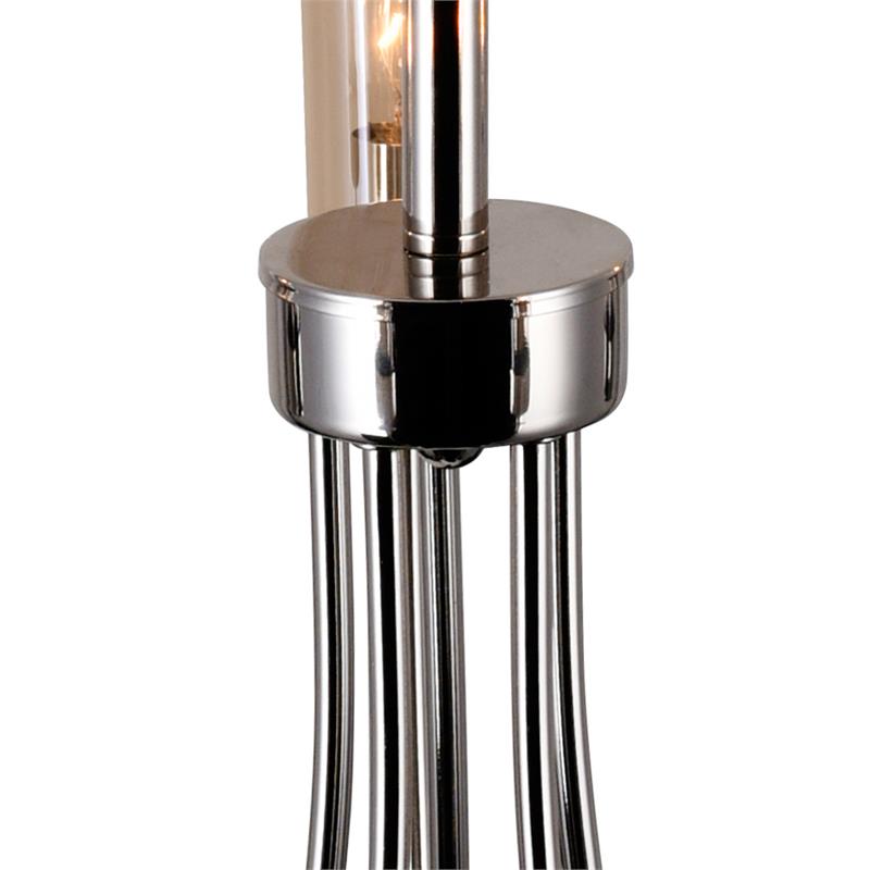 CWI Lighting Meduse 5 Light Contemporary Metal Chandelier in Polished Nickel