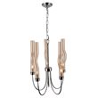 CWI Lighting Meduse 5 Light Contemporary Metal Chandelier in Polished Nickel