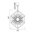CWI Lighting Starburst 20 Light Contemporary Metal Chandelier in Black