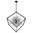 CWI Lighting Starburst 20 Light Contemporary Metal Chandelier in Black