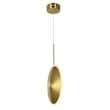 CWI Lighting Ovni Contemporary Metal LED Mini Pendant in Brass