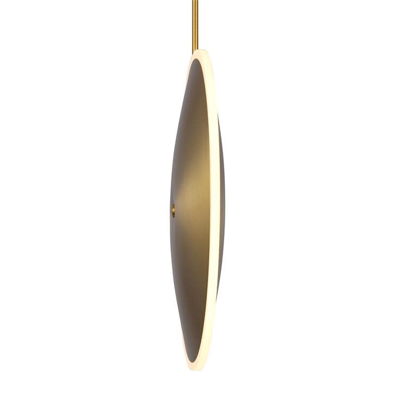 CWI Lighting Ovni Contemporary Metal LED Mini Pendant in Brass