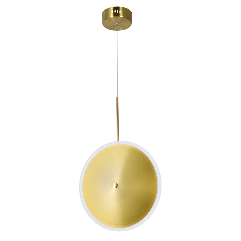 CWI Lighting Ovni Contemporary Metal LED Mini Pendant in Brass