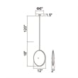 CWI Lighting Ovni Contemporary Metal LED Mini Pendant in Brass