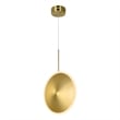 CWI Lighting Ovni Contemporary Metal LED Mini Pendant in Brass