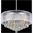 CWI Lighting Radiant 9 Light Drum Shade Metal Chandelier in Chrome