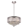 CWI Lighting Radiant 9 Light Drum Shade Metal Chandelier in Chrome