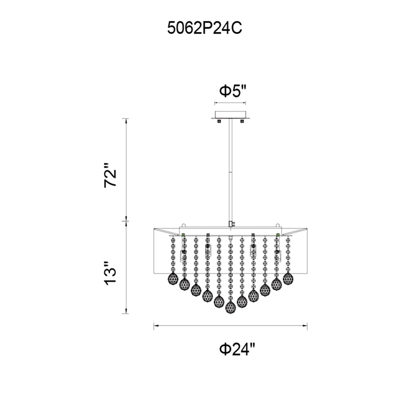 CWI Lighting Radiant 12 Light Drum Shade Metal Chandelier in Chrome