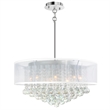 CWI Lighting Radiant 12 Light Drum Shade Metal Chandelier in Chrome