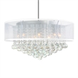 CWI Lighting Radiant 12 Light Drum Shade Metal Chandelier in Chrome