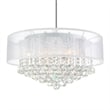 CWI Lighting Radiant 12 Light Drum Shade Metal Chandelier in Chrome
