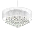 CWI Lighting Radiant 12 Light Drum Shade Metal Chandelier in Chrome