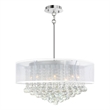 CWI Lighting Radiant 12 Light Drum Shade Metal Chandelier in Chrome