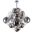CWI Lighting Pallocino 15 Light Contemporary Metal Chandelier in Chrome