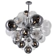 CWI Lighting Pallocino 15 Light Contemporary Metal Chandelier in Chrome