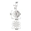 CWI Lighting Pallocino 15 Light Contemporary Metal Chandelier in Chrome