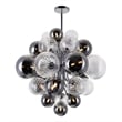 CWI Lighting Pallocino 15 Light Contemporary Metal Chandelier in Chrome