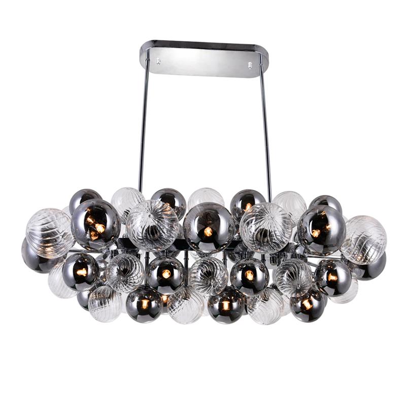 CWI Lighting Pallocino 27 Light Metal Island/Pool Table Chandelier in Chrome