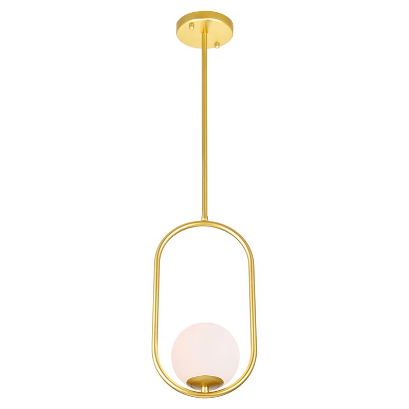 CWI Lighting Celeste 1 Light Contemporary Metal Mini Pendant in Gold