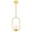 CWI Lighting Celeste 1 Light Contemporary Metal Mini Pendant in Gold