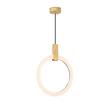 CWI Lighting Anello Contemporary Metal LED Pendant in White Oak